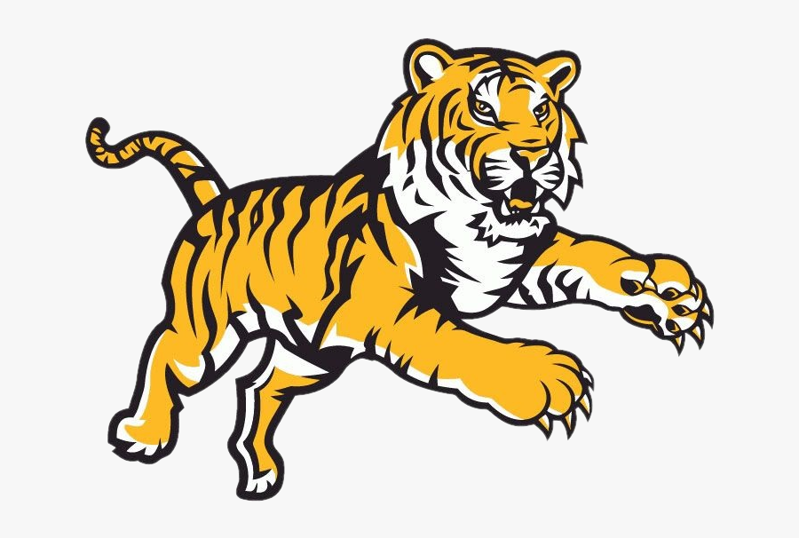 Como Tigers Football - Purple And Gold Tiger, Transparent Clipart