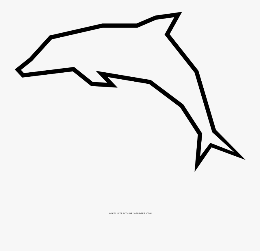 Dolphin Coloring Page - Sketch, Transparent Clipart