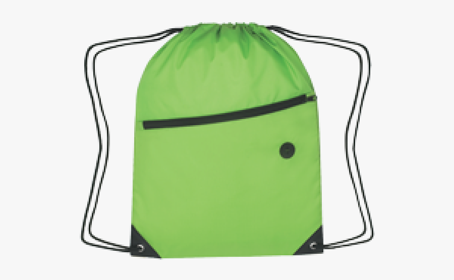 Customized Sports Drawstring Backpack With Zipper, Transparent Clipart