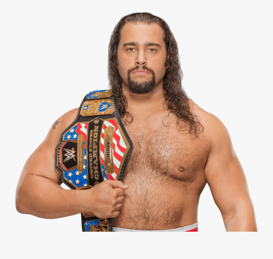 Rusev Champion With Belt - Wwe United States Champion Rusev, Transparent Clipart
