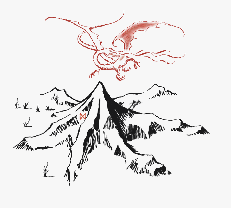 The Hobbit Smaug Bilbo Baggins Gandalf Lonely Mountain - Smaug And The Lonely Mountain, Transparent Clipart