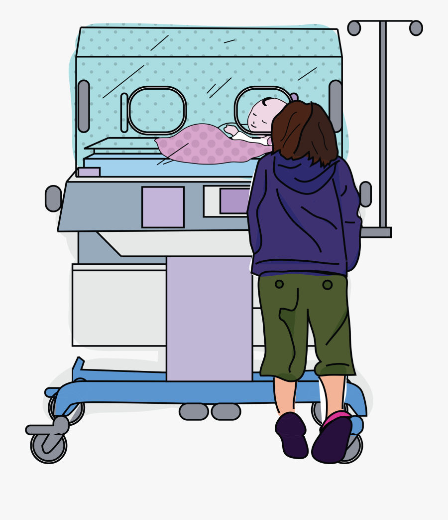 Isoltbed With Baby Boy - Cartoon, Transparent Clipart