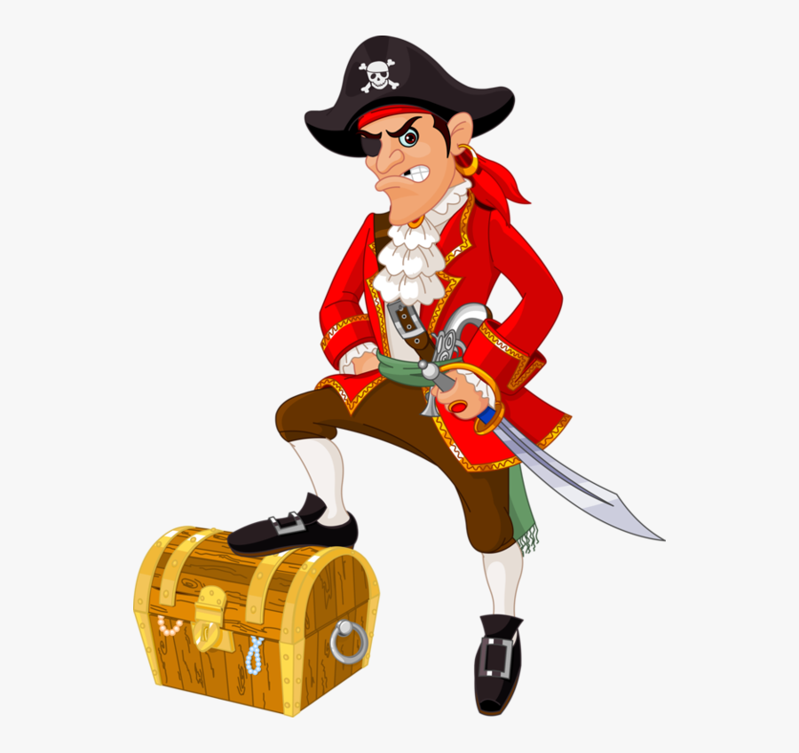 Pirate Captain Cartoon, Transparent Clipart