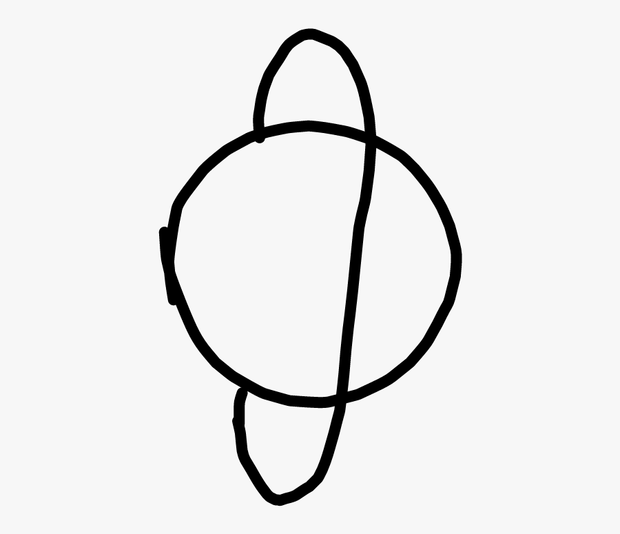 #planet #cute #saturn #cute #sticker #black #drawing - Line Art, Transparent Clipart