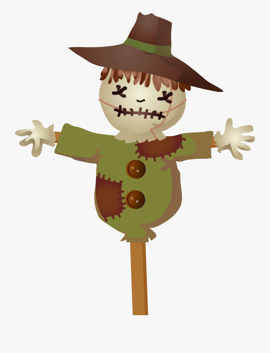 Transparent Pumpkin Head Clipart - Scarecrow Clipart, Transparent Clipart