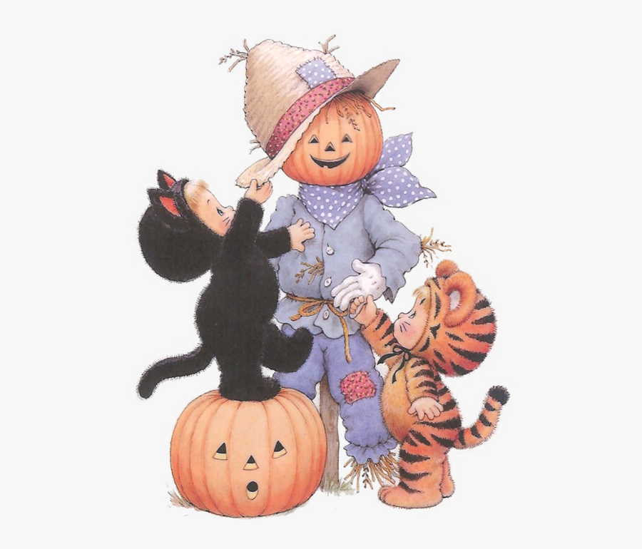 Transparent Scarecrow Clipart - Cute Cartoon Halloween Scarecrow, Transparent Clipart