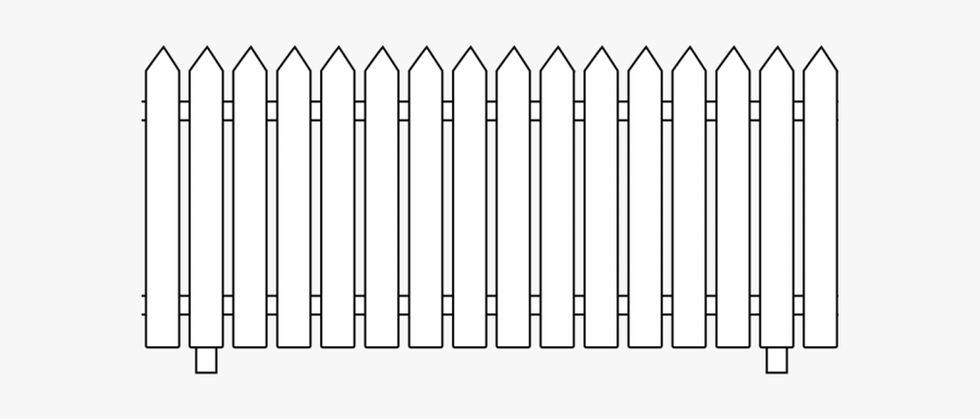 Picket Fence Clipart - White Picket Fence .png, Transparent Clipart