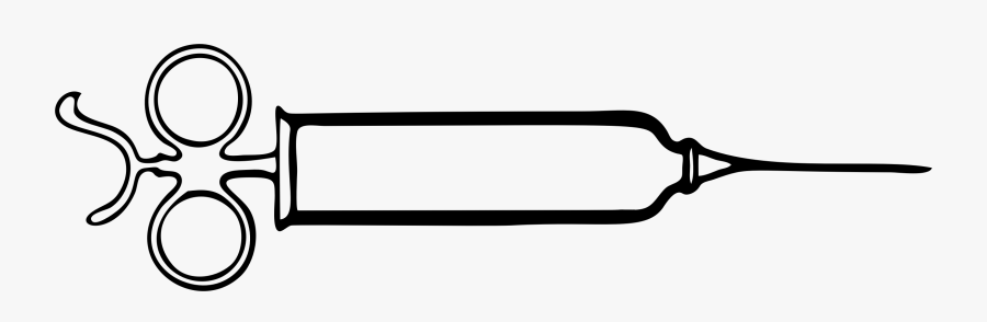 Vintage Line Art Big - Black And White Clipart Injection Png, Transparent Clipart