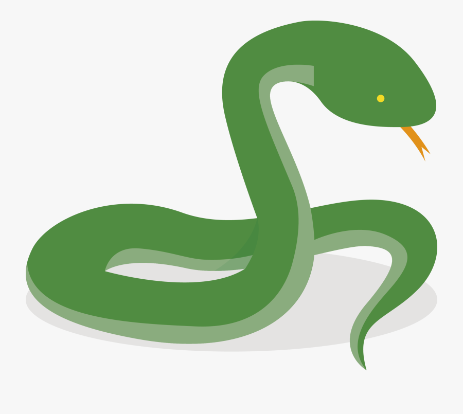 Smooth Green Snake Clipart Pear - Vector Snake, Transparent Clipart