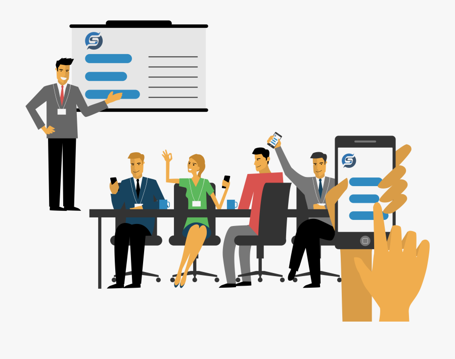 Conference Clipart Company Meeting - Illustration, Transparent Clipart