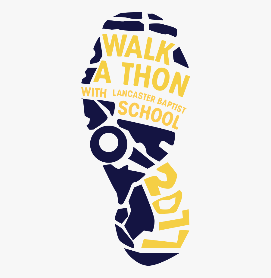 Walk A Thon Sponsorship - Walkathon Shoe Print, Transparent Clipart