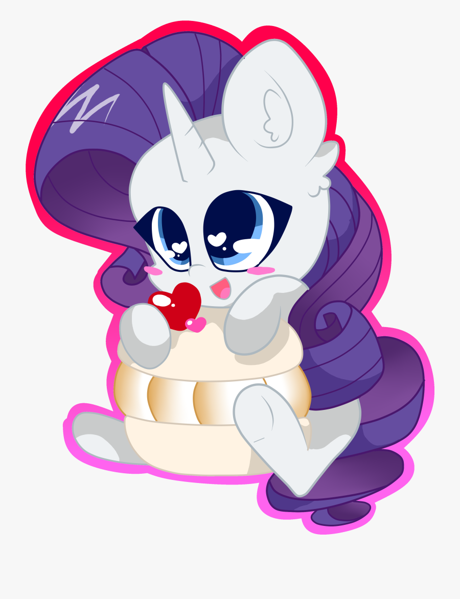 Kittyrosie, Chibi, Female, Food, Heart Eyes, Macaron, - Cartoon, Transparent Clipart