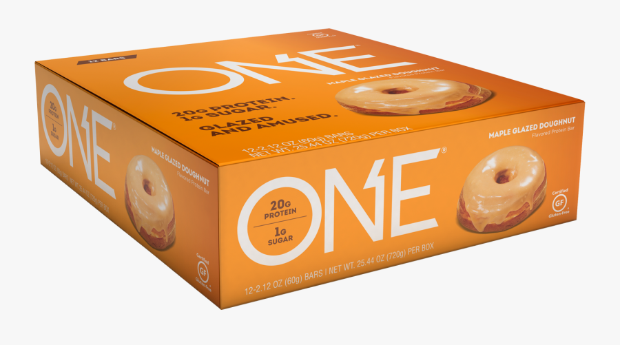 One Bars Maple Glazed Doughnut Protein Bar - One Protein Bar Chocolate Chip Cookie Dough, Transparent Clipart