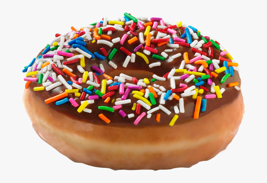 Donut Png - Chocolate Iced Glazed With Sprinkles , Free ... (900 x 617 Pixel)