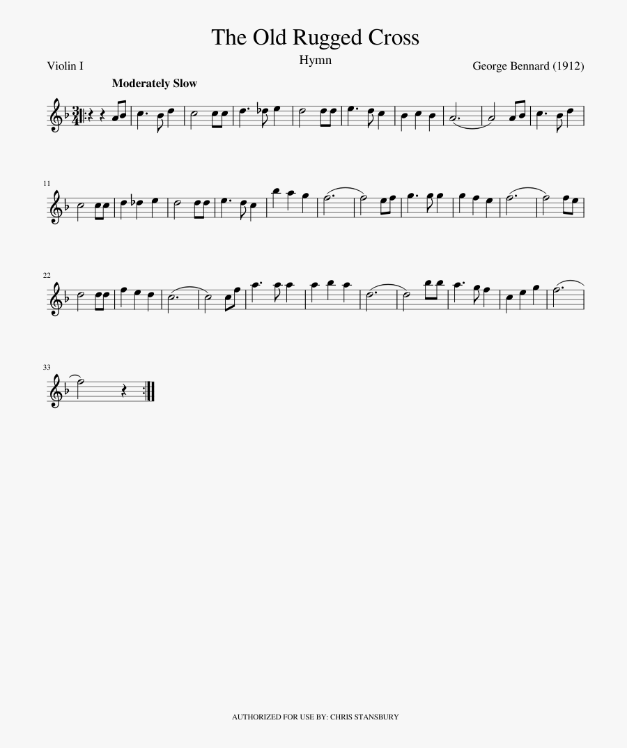 Transparent Rugged Cross Clipart - Sheet Music, Transparent Clipart