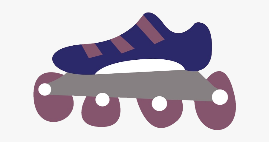 Purple Clipart Roller Skate - Inline Speed Skating, Transparent Clipart