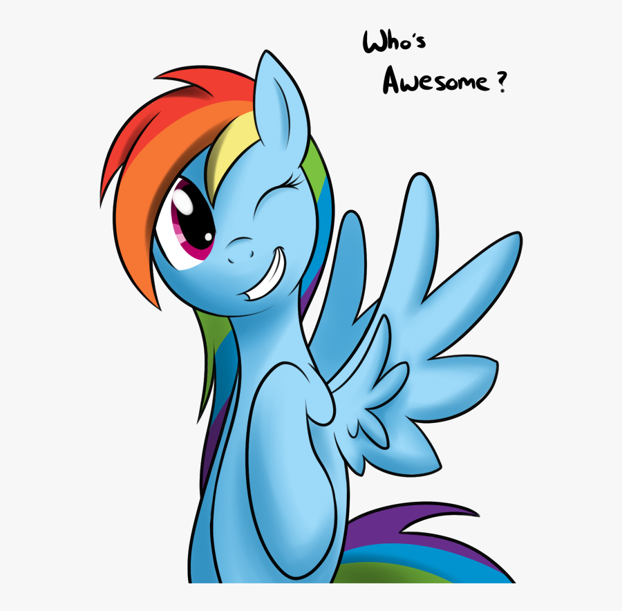 Awesome, Rainbow Dash, Safe, Simple Background, Solo, - Cartoon, Transparent Clipart