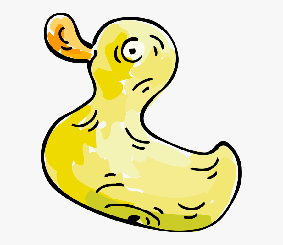 Vector Illustration Of Child"s Play Toy Yellow Rubber, Transparent Clipart