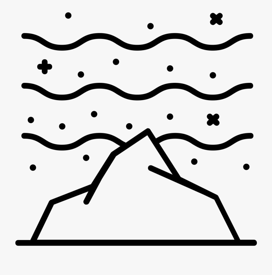 Northern Lights Drawing Black And White, Transparent Clipart