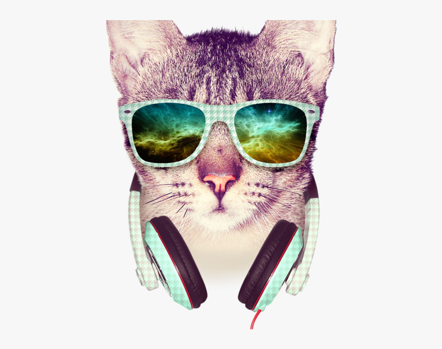 Sticker Hipster Decal Others Free Photo Png Clipart - Gatos Cool Con Lentes, Transparent Clipart