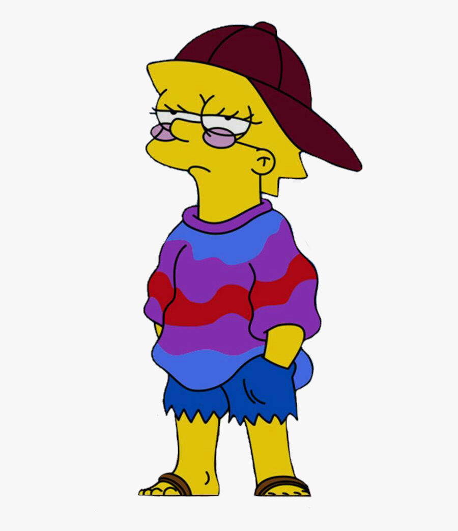 #lisa #lisasimpson #lossimpson #hipster - Aesthetic Lisa Simpson, Transparent Clipart