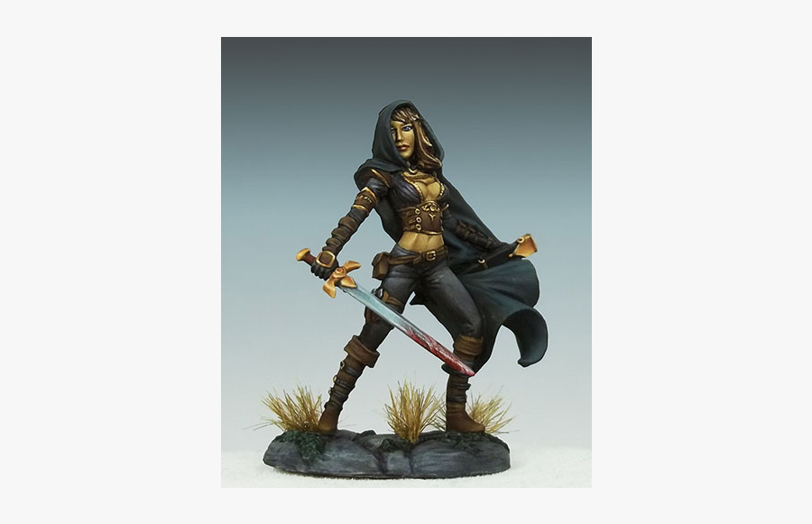 Clip Art Visions In Dark Horse - Painted Miniature Female Assassin, Transparent Clipart