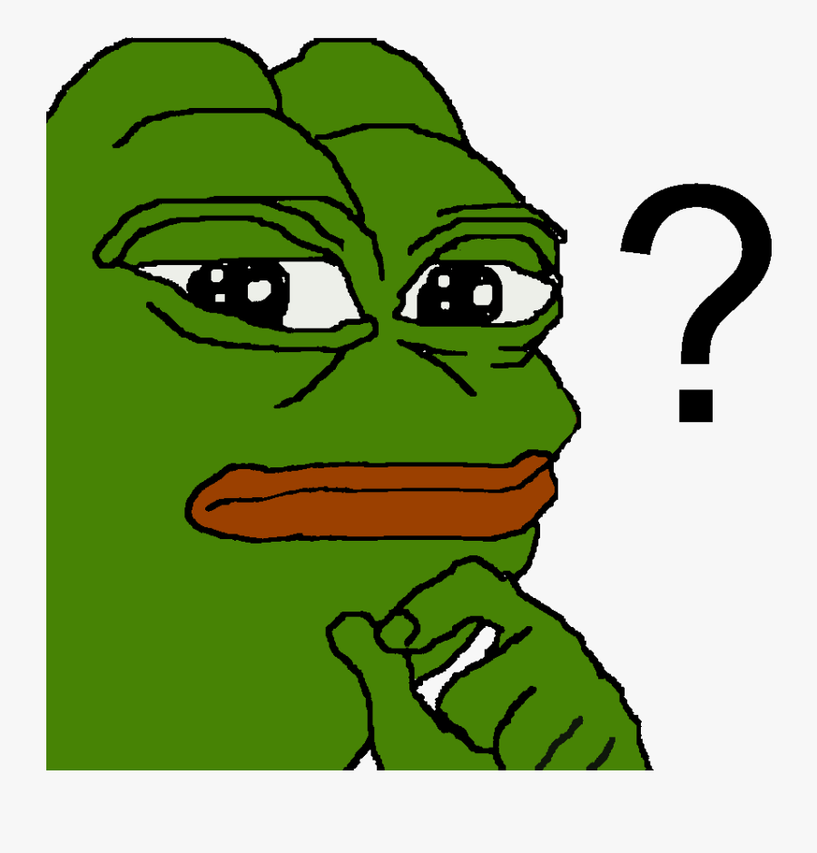 Pepe The Frog Question, Transparent Clipart