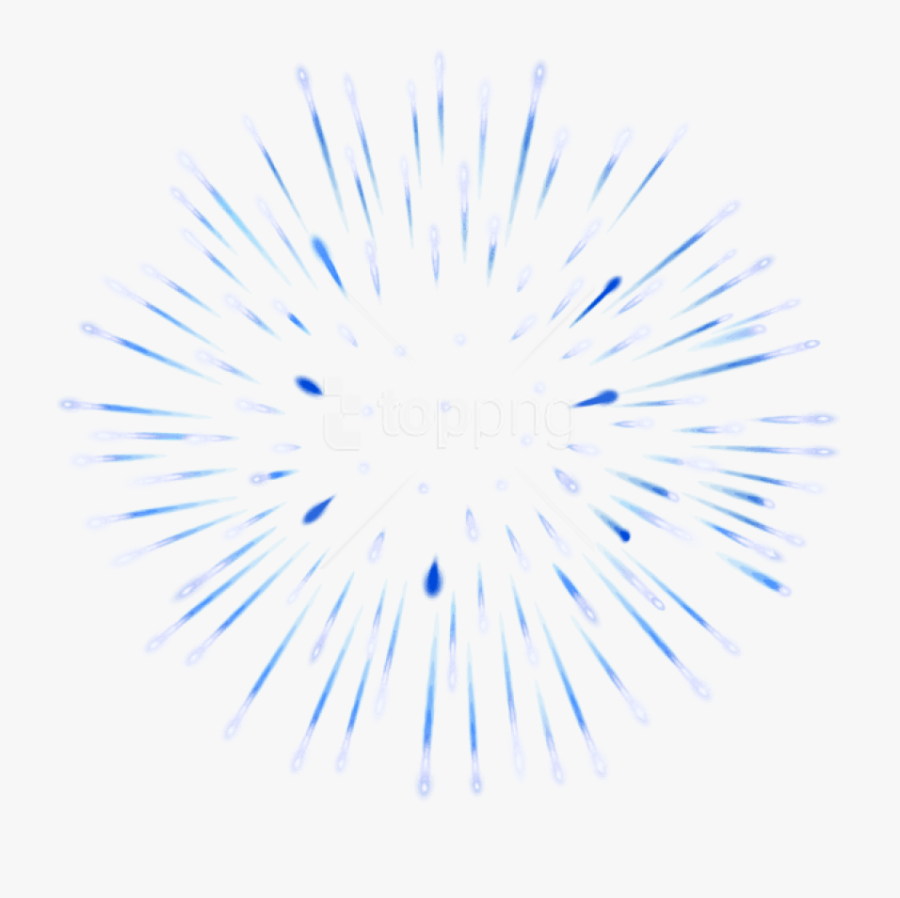 Blue Fireworks Png, Transparent Clipart
