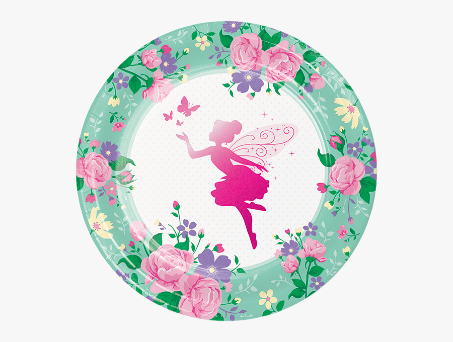 Fairy Metallic Dinner Plates - Floral Fairy, Transparent Clipart