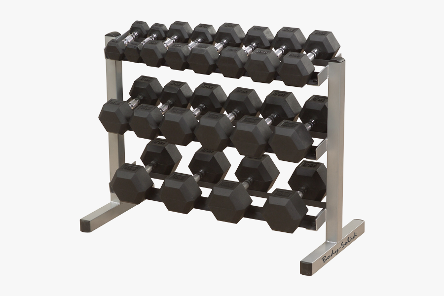 Dumbbells Clipart Weight Rack - Body Solid Hex Dumbbells, Transparent Clipart