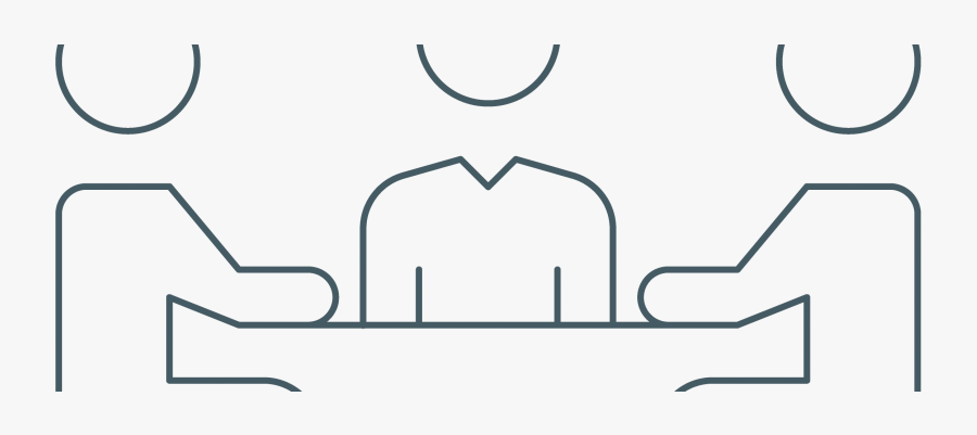 Three People At Table Icon, Transparent Clipart