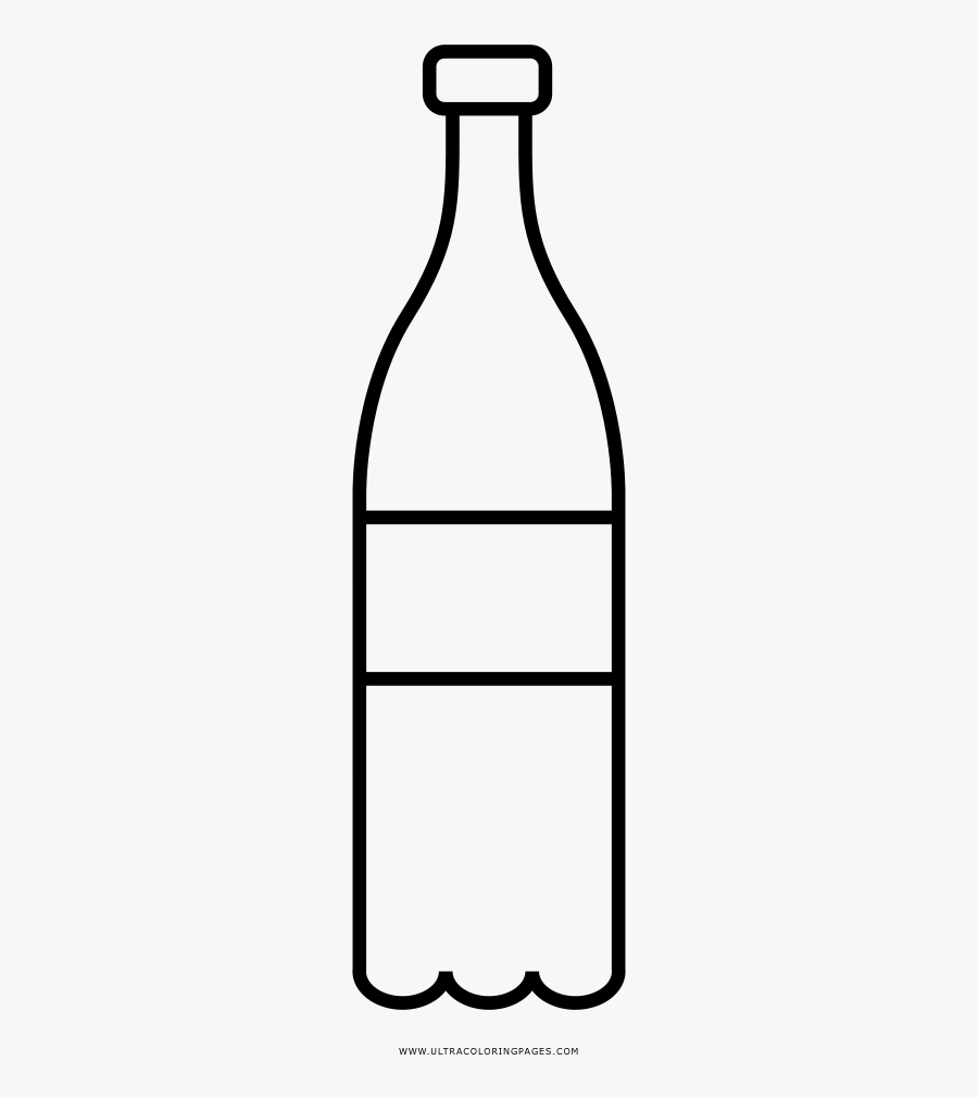 Soda Bottle Coloring Page - Glass Bottle Coloring Pages, Transparent Clipart