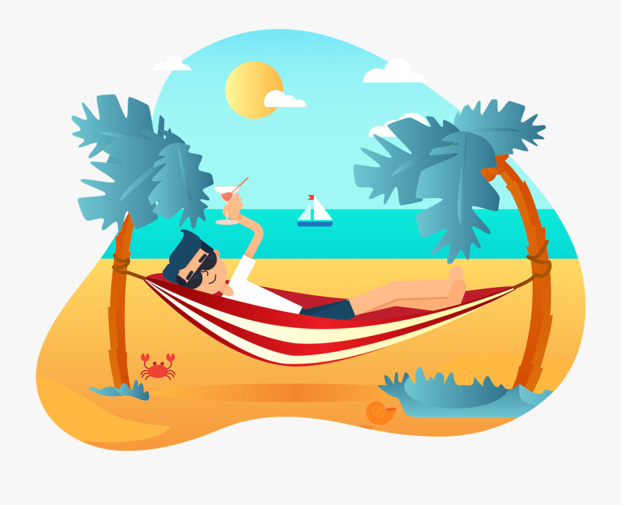 Vacation Image - Tropical Island Cartoon Png, Transparent Clipart