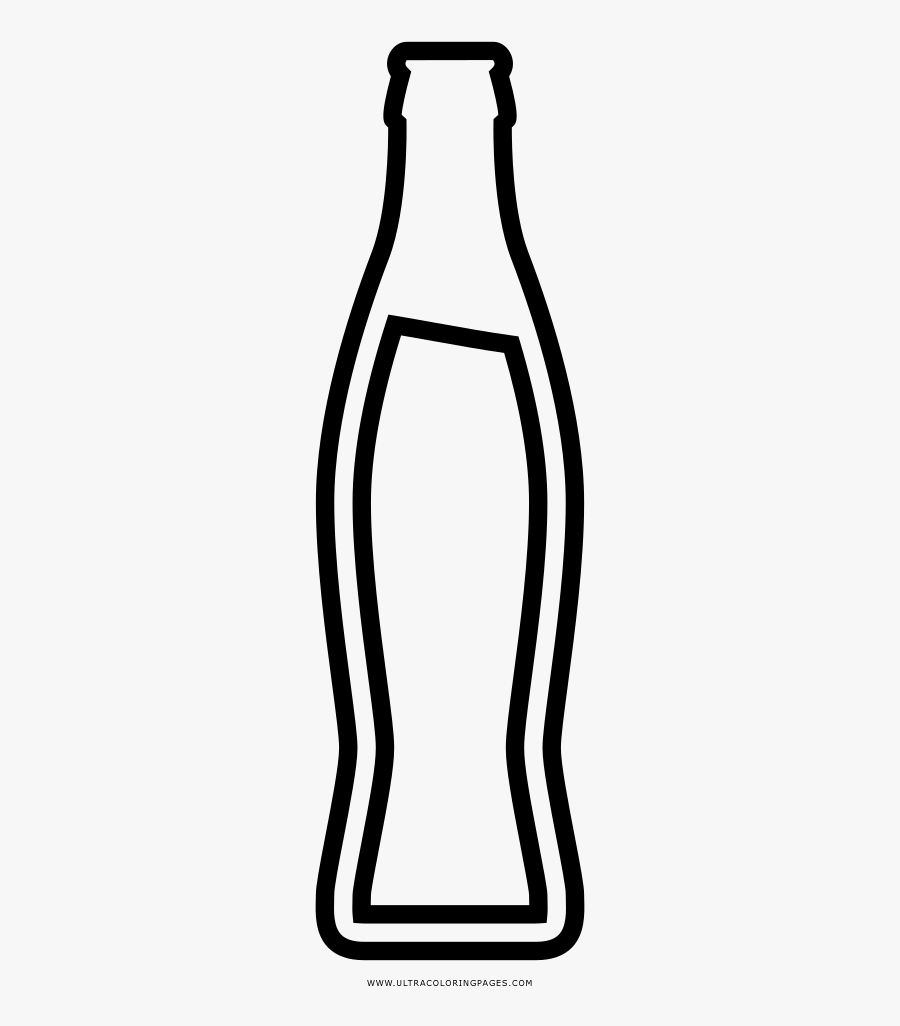 Soda Bottle Coloring Page, Transparent Clipart