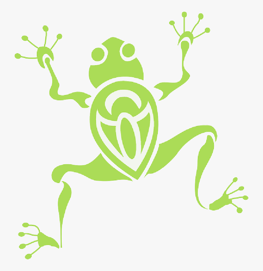 Frog, Green, Silhouette, Amphibian, Sticky, Climbing - Simple Print T Shirts, Transparent Clipart