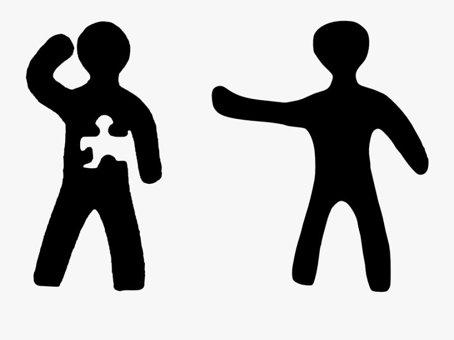 One Person Blame A Lot Of People Clipart - Silhouette, Transparent Clipart