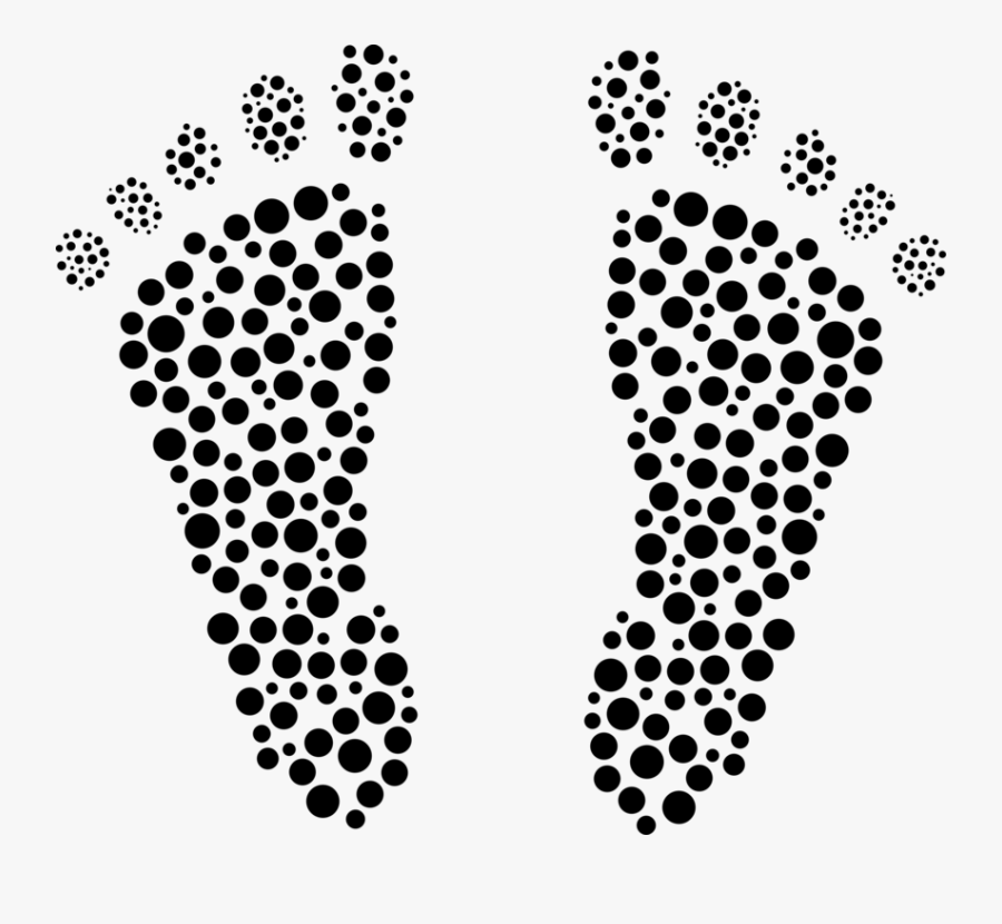 Paw,blackandwhite,polka Dot, Transparent Clipart