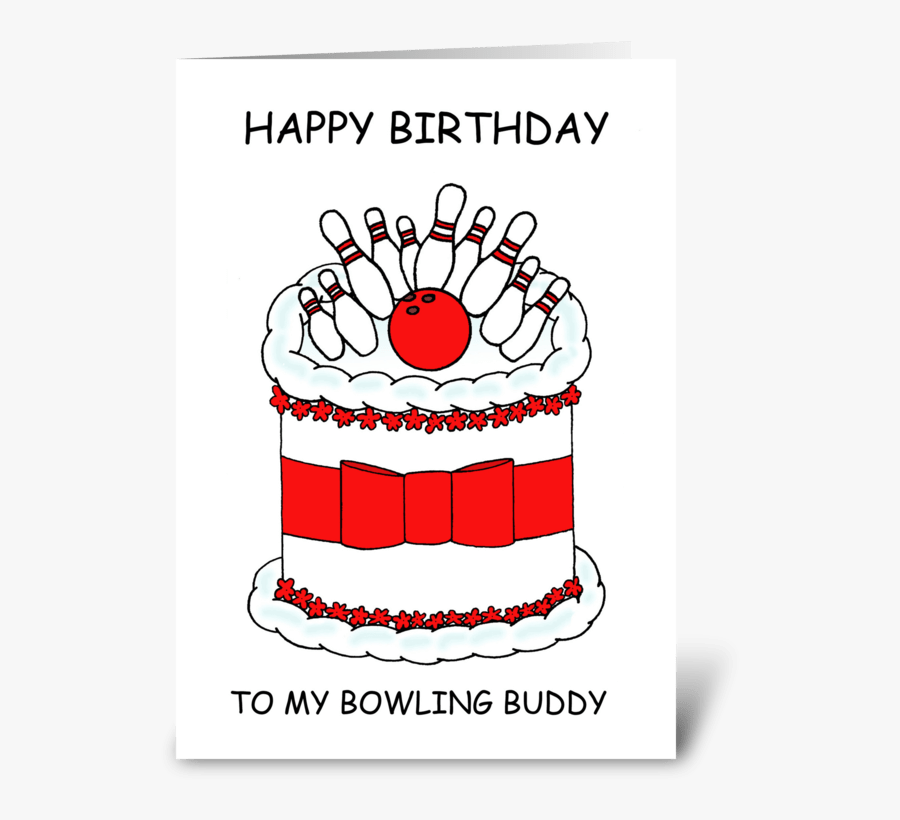 Bowling Buddy Happy Birthday Greeting Card - Happy Birthday Social Worker, Transparent Clipart