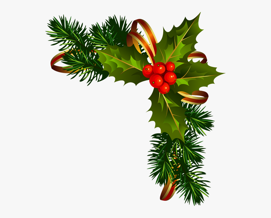 Pine Garland Clipart - American Holly, Transparent Clipart