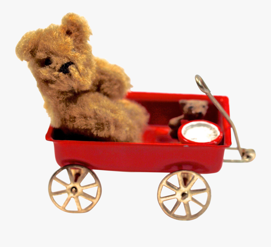 Transparent Red Wagon Png - Teddy Bear, Transparent Clipart