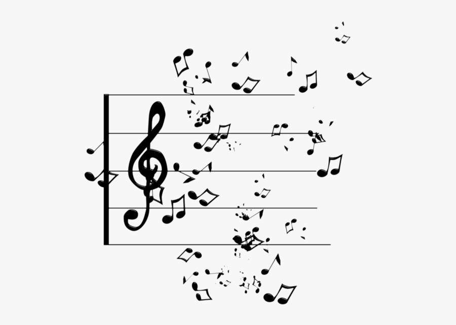 Clip Art Dandelion Music Notes - Dessin Cahier De Musique, Transparent Clipart