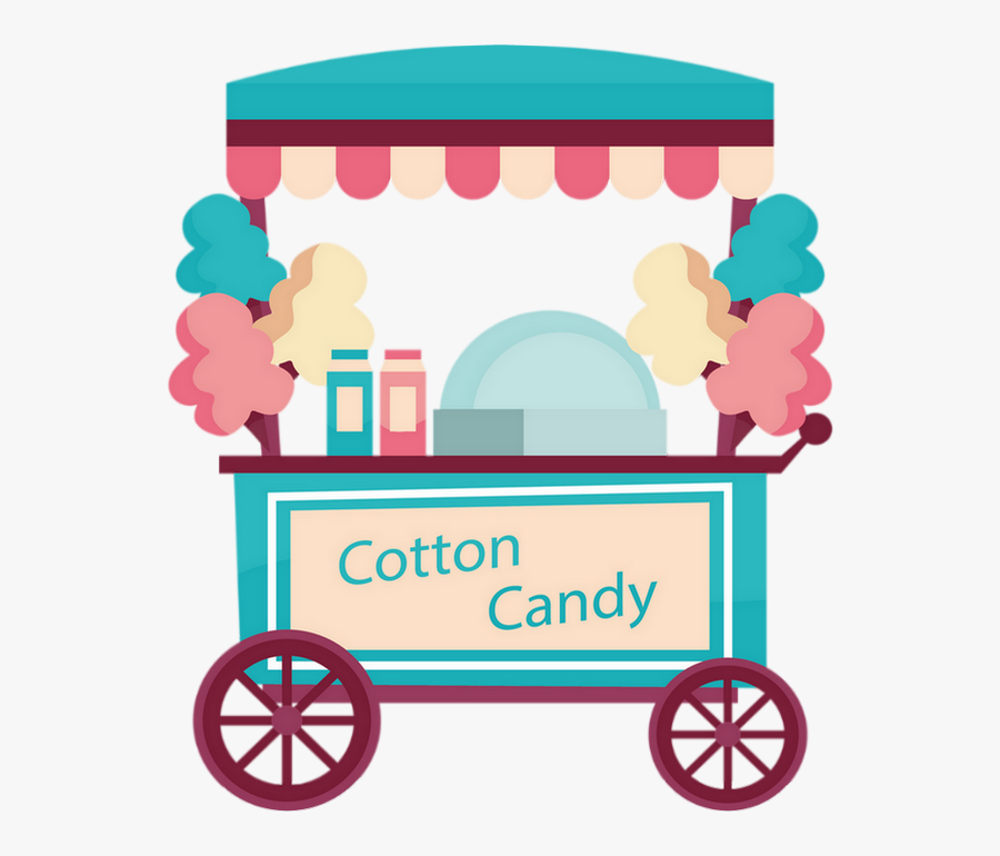 Barbe À Papa, Dessin Png, Tube Cotton Candy Shop Clipart - Cotton Candy Cart Png, Transparent Clipart