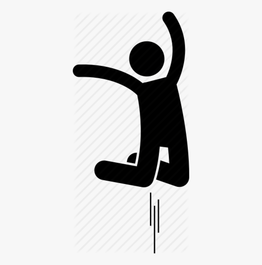 Jump Icon, Transparent Clipart