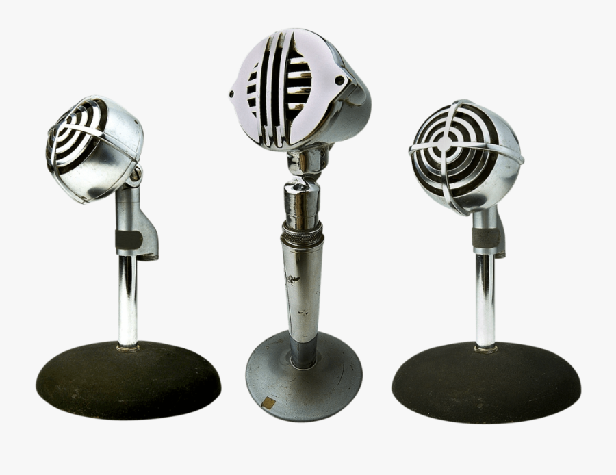 Trio Of Microphones - Table Microphone Png, Transparent Clipart