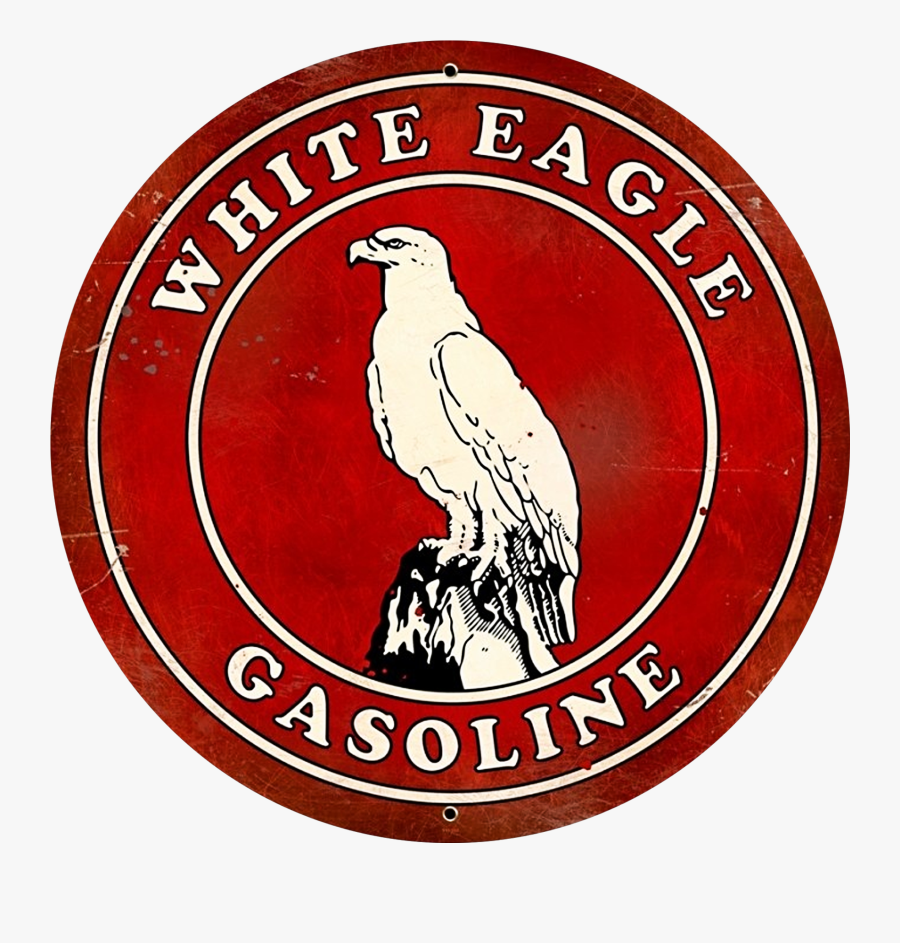 Clip Art Vintage White Eagle Gasoline - Vintage Gas Signs, Transparent Clipart