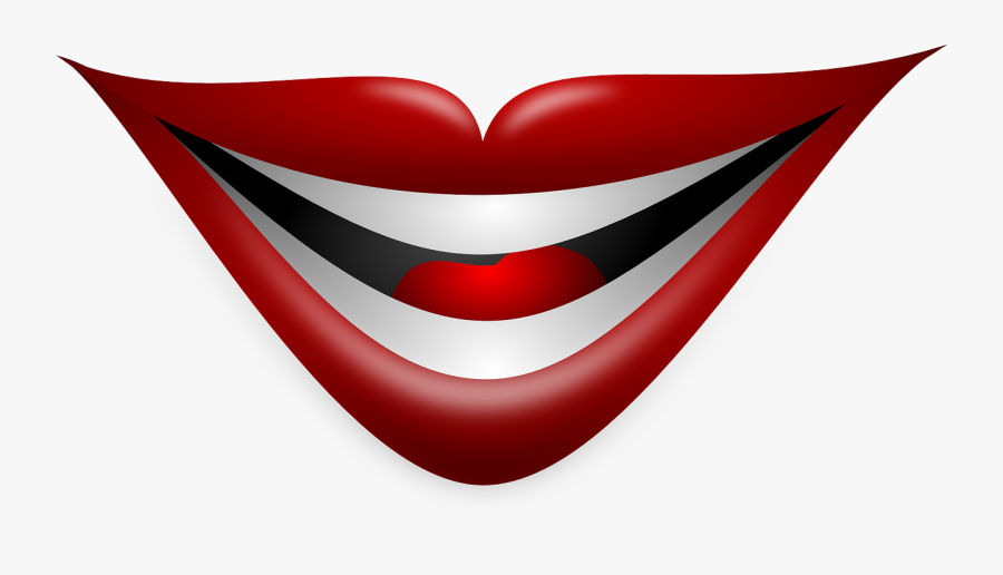Lips, Mouth, Smile, Teeth, Tongue, Harlequin, Jester - Joker Mouth, Transparent Clipart