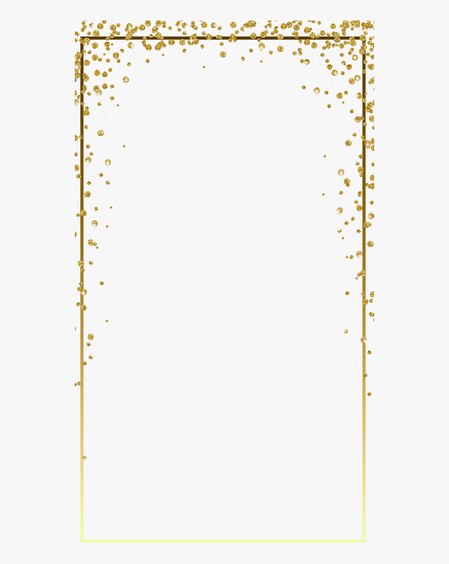 Gold Glitter Confetti Border Png - Gold Glitter Border Png, Transparent Clipart