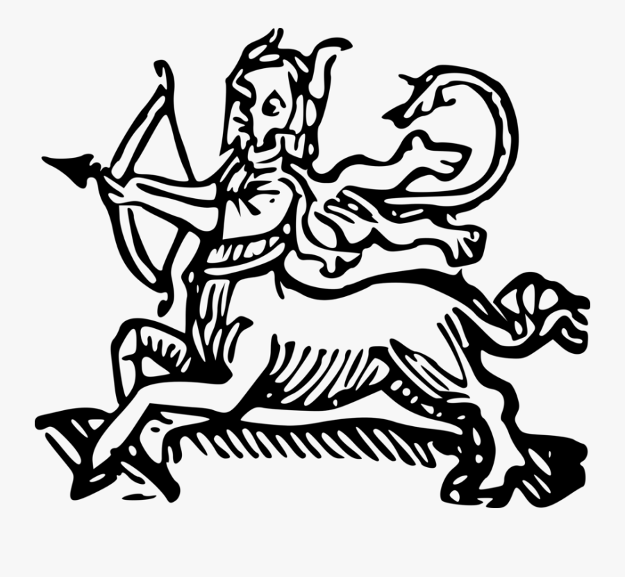 Centaur - Sagittarius Medieval, Transparent Clipart
