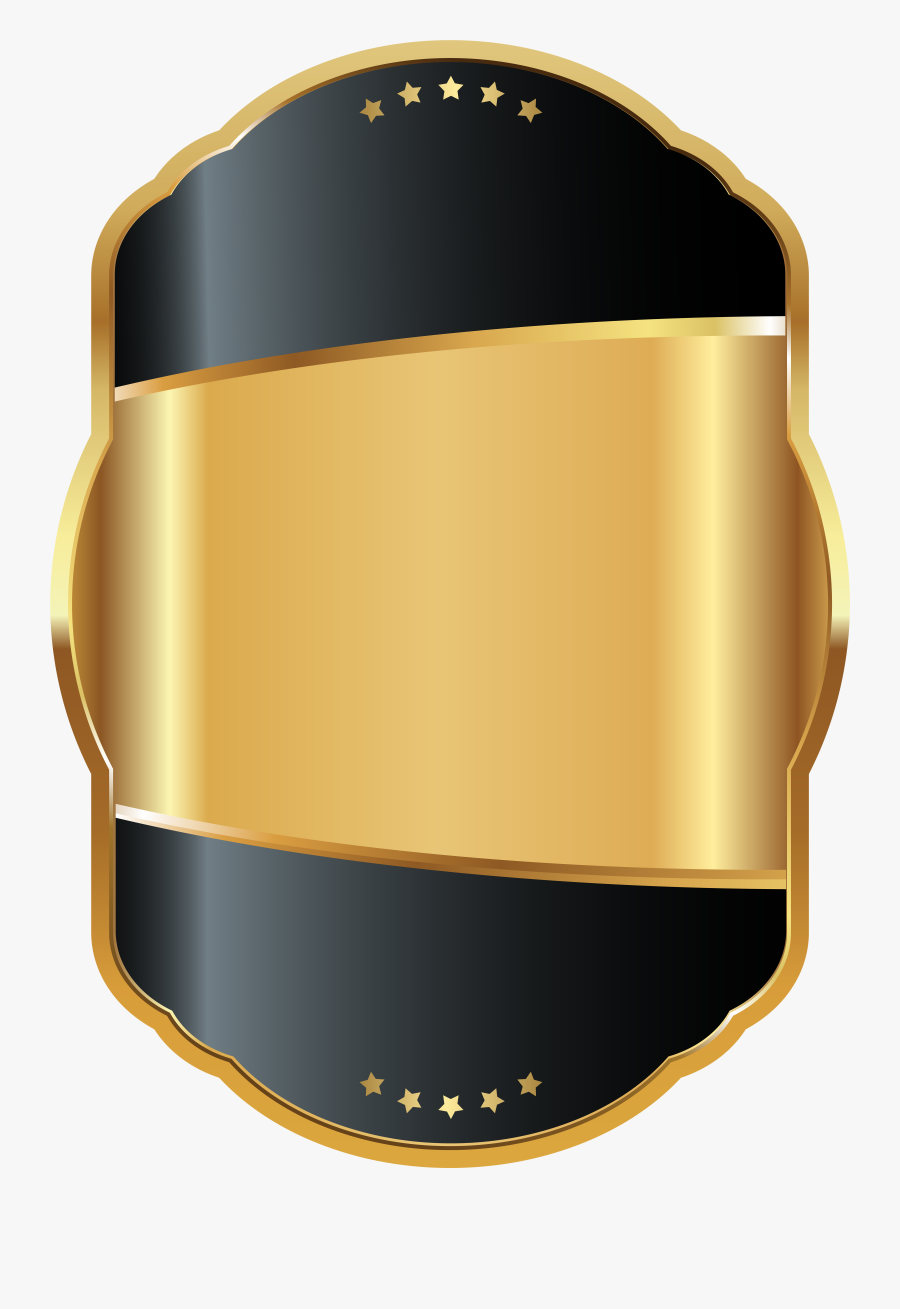 Label Template Clip Art - Gold And Black Label Png, Transparent Clipart