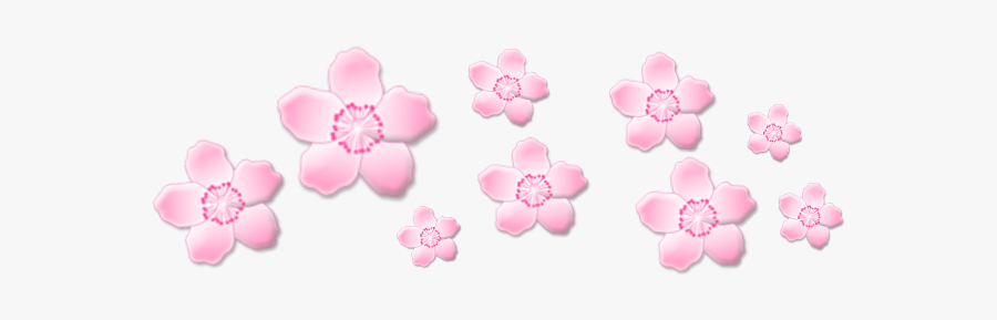 #freetouse #cute #png #sakura #flower #pink #crown - Blue Aesthetic Stickers Png, Transparent Clipart